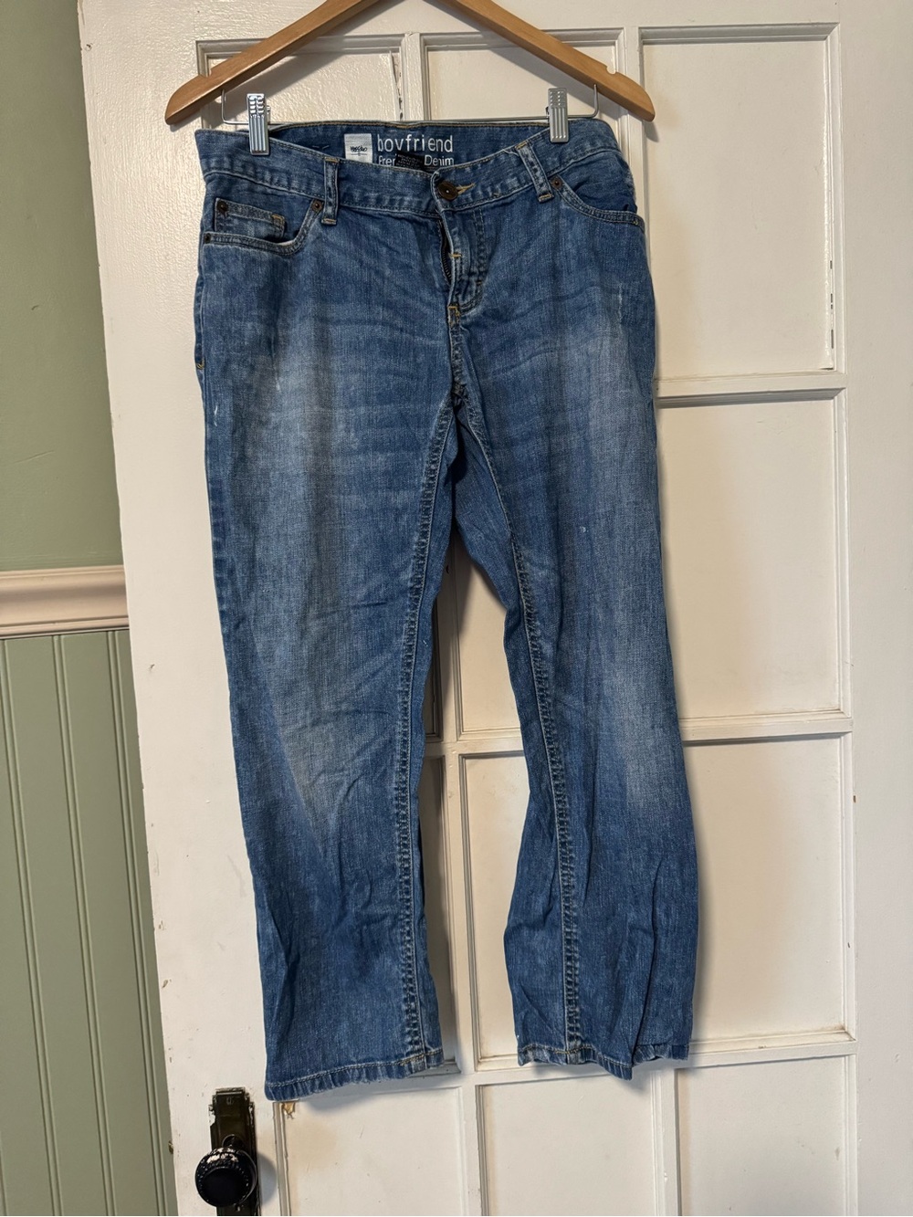 Boyfriend Fit Women's Jeans - Blue Denim